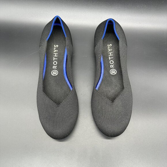 Rothys Ballet Flats Shoes Womens Size 11 Black Round Slip On Business Casual - Picture 2 of 13